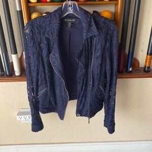 INC International concepts lace moto-style jacket